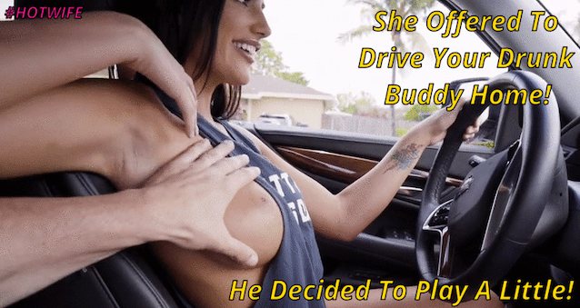 Blowjob while driving and creampie