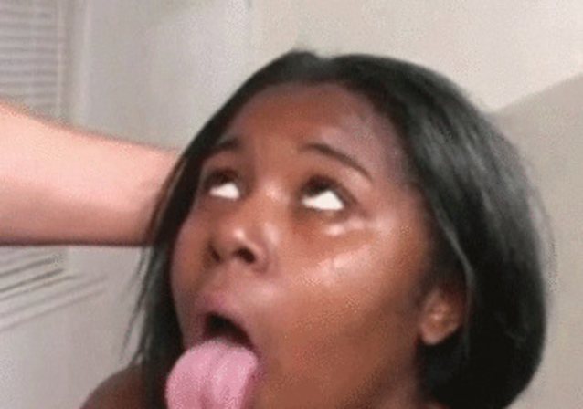 Ebony whore suck cock load cumm on face