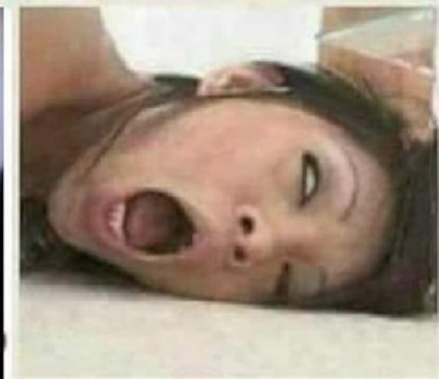asian, eyes, rolled, back, screaming