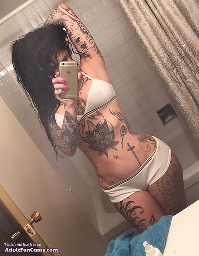 sexy, hot, babe, tattooed, tattoo