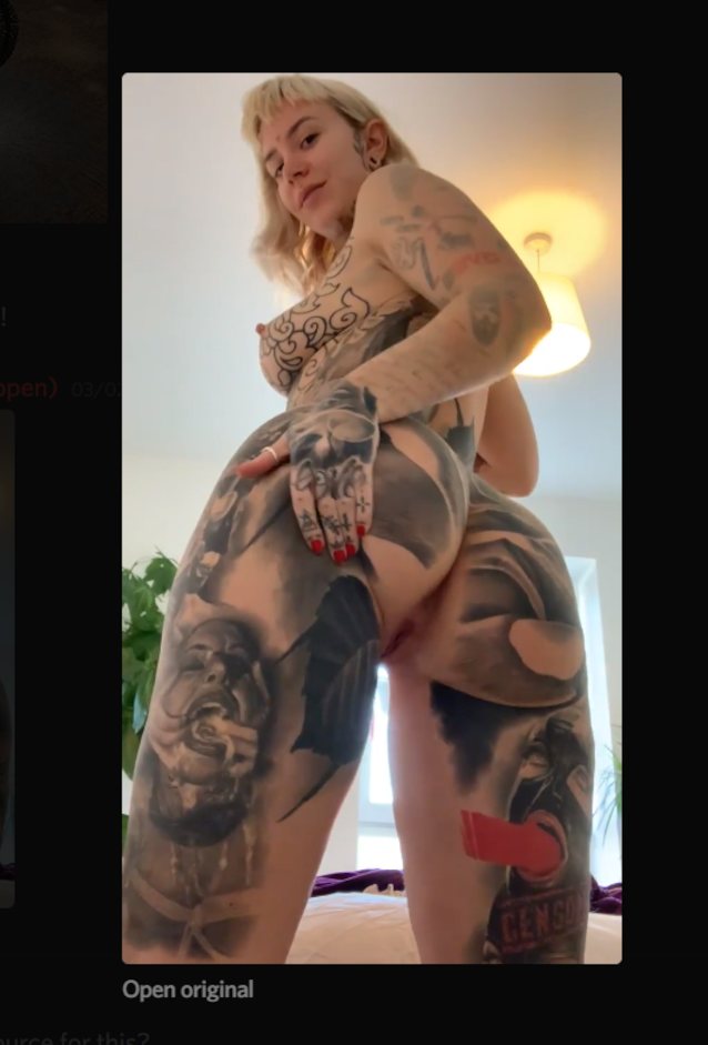 ass, tattoos, heavy tattoos, blonde, short hair