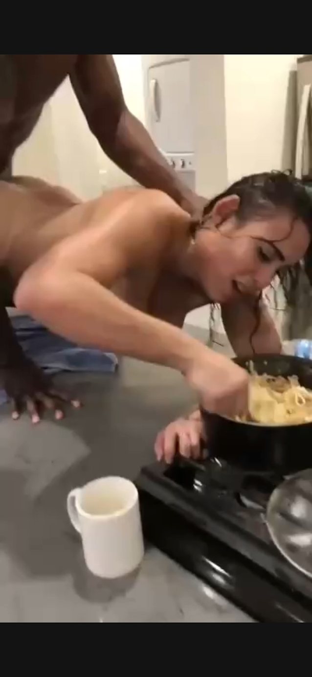 dark hair, cooking, sweaty sex