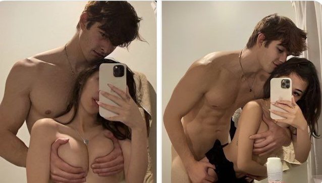 couple, sexy, teen, brunette, selfie