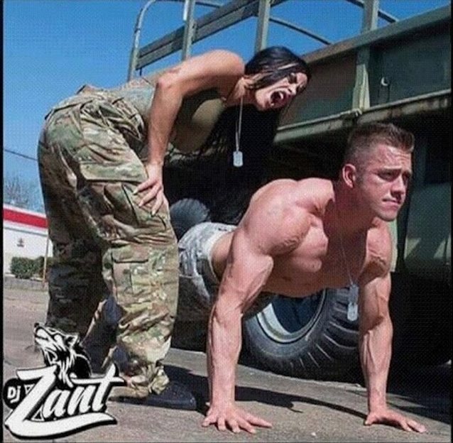 military, soldier, muscle, big tits, big cock
