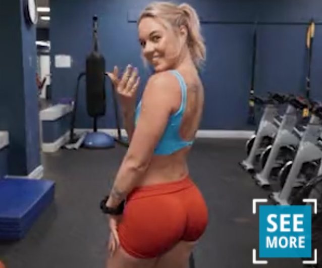 gym, ass, butt, bum, blonde