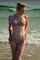 bikini, medium tits, on beach, tied hair, sun