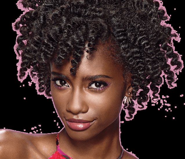 Name...she's a model for Softsheen hair stuff