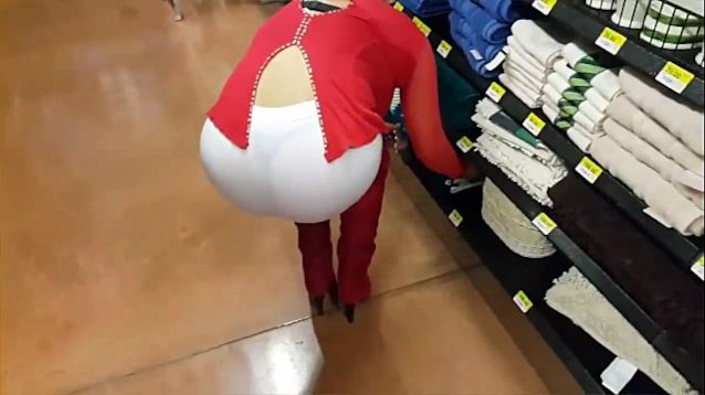 Girl walking in walmart