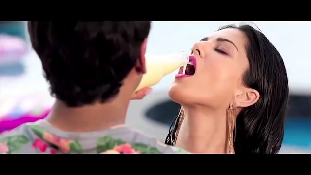 Girl drinking milk like that