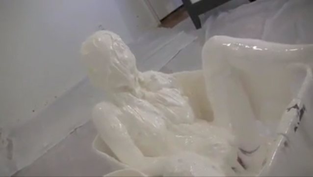 Girl masturbating in white sealant. Video name?