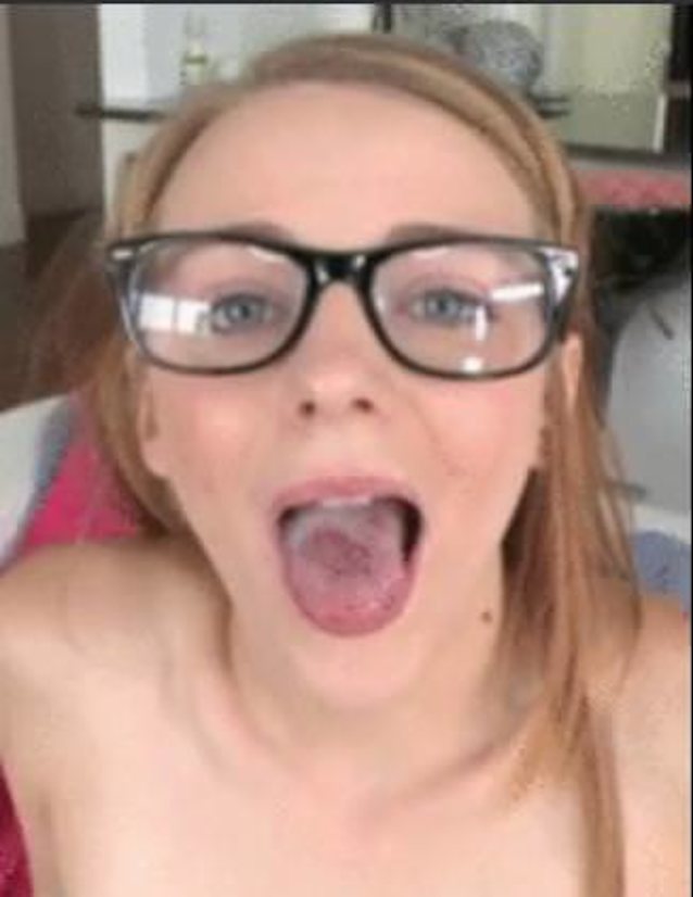 Naive Teen In Glasses Swallows Cum After Math Tutoring