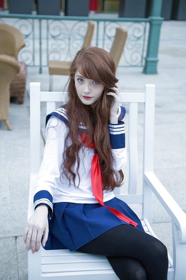 hair, schooluniform, skirt