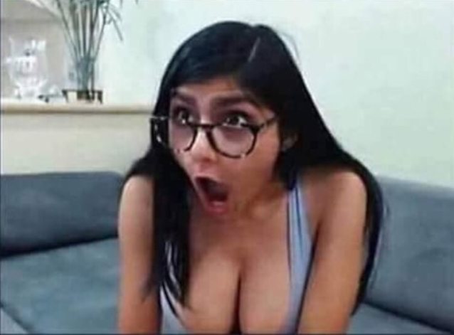 big tits, mia khalifa, reaction, masturbation