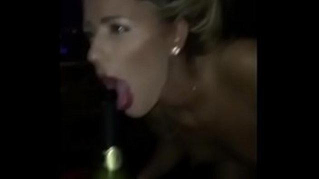champagne bottle deepthroat nude