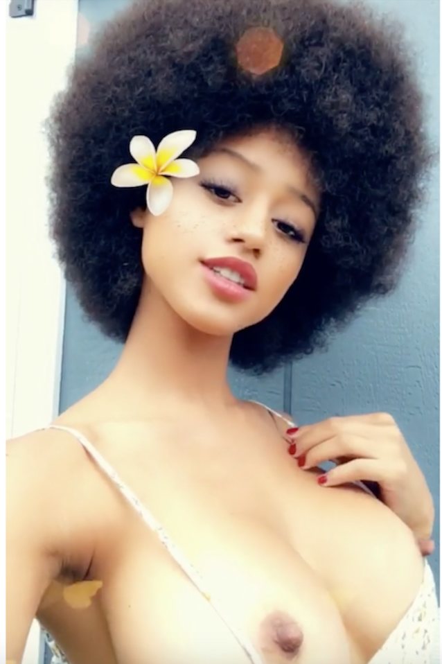 tits afro ebony