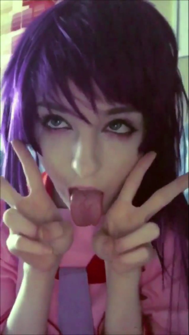 pictures, ahegao, vosplay, tongue out, peace sign