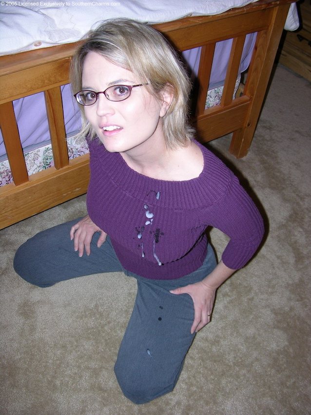 mother cum on clothes glasses