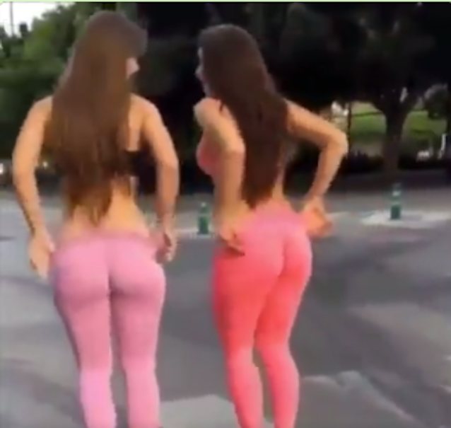 legging, nice ass, pink, two, girls