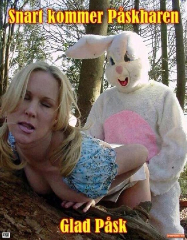 mature, easter, bunny, outdoors, blonde