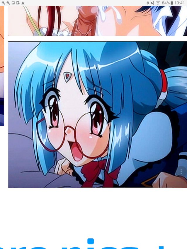 hentai, anime, henti, blue hair, glasses