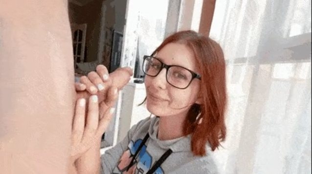 redhead glasses petite