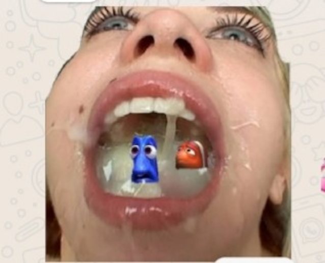 blonde cum in mouth blue eyes