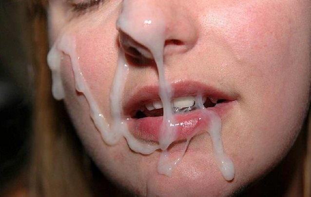 facial cumshtot white