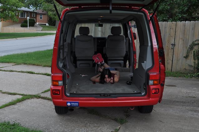 bondage kidnap red van