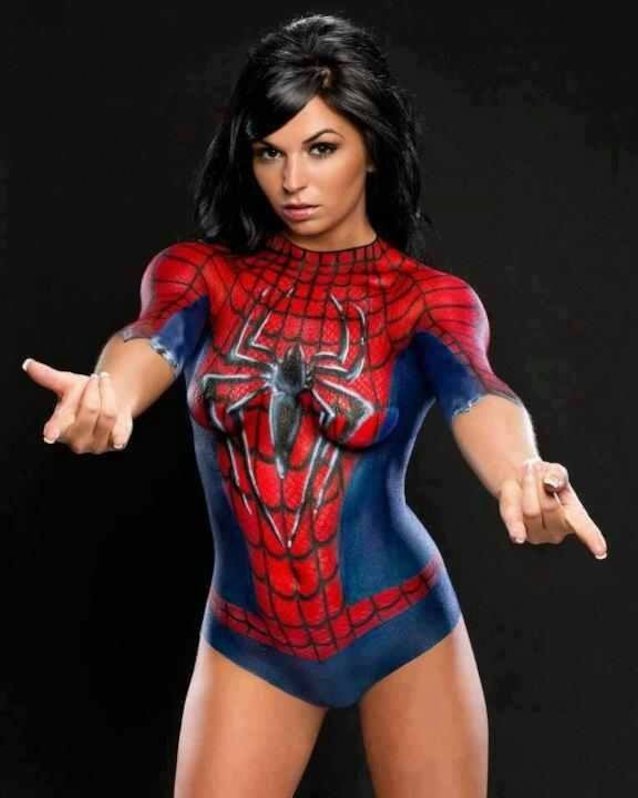 latina, brunette, spiderwoman, costume, cosplayer