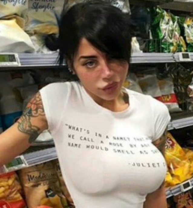 big boobs, tight shirt, market, big lips, latina