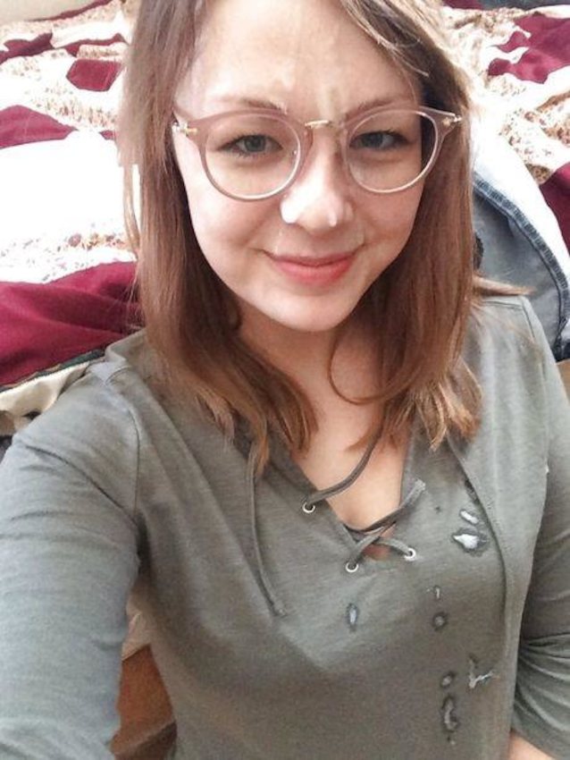 amateur, glasses, cum, brunette