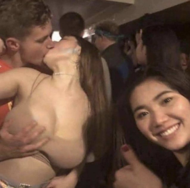 big tits kissing party
