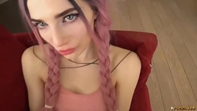 pink haired teen big tits