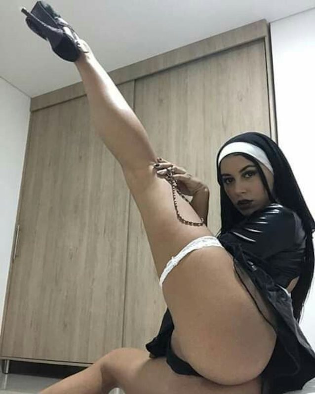 camgirl, nun, sexy, lingerie, chaturbate