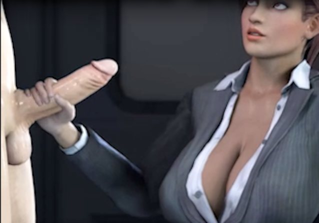 jerking brunette big tits