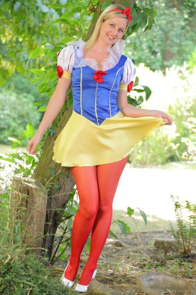 pantyhose, snowwhite, lingerie, blonde