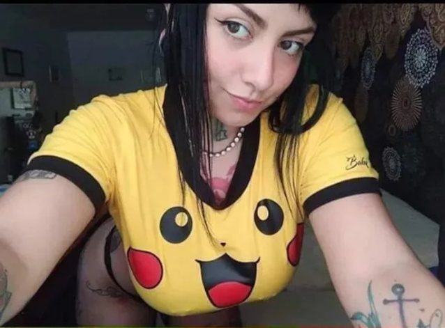 tattoo, boobs, pikachu