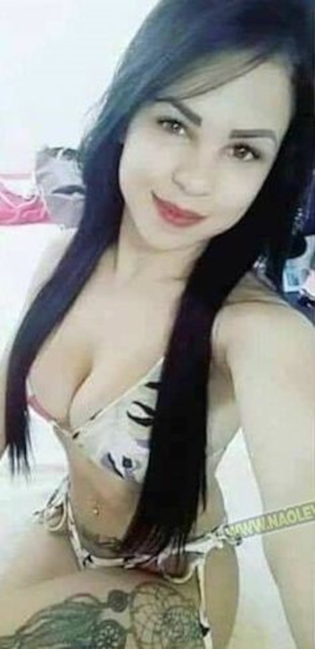 brunette long hair bikini