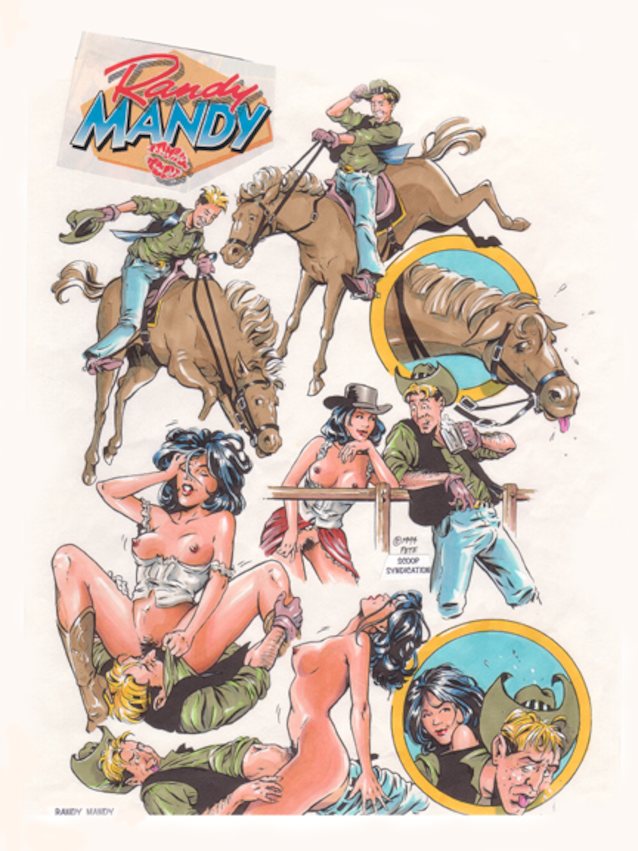 cartoon, mandy, cowgirl