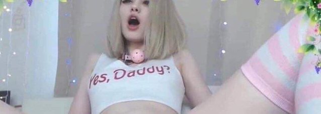 solo, masturbation, ball gag, pink, daddy