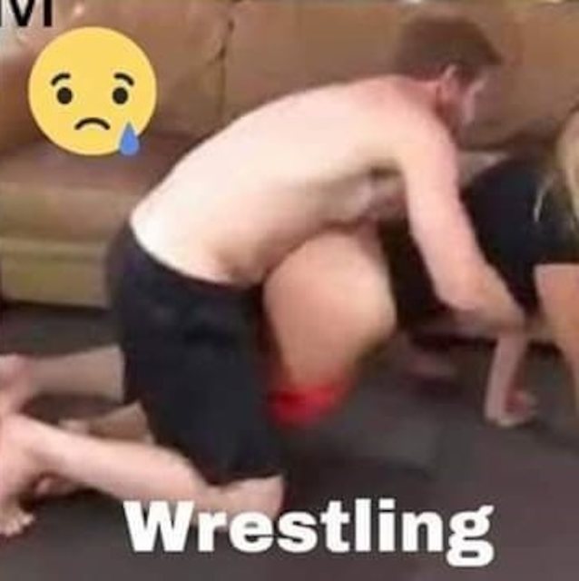 wrestling blonde milf
