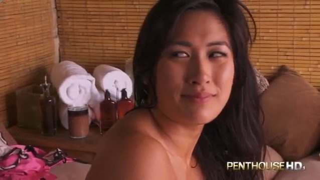 asian brunette massage