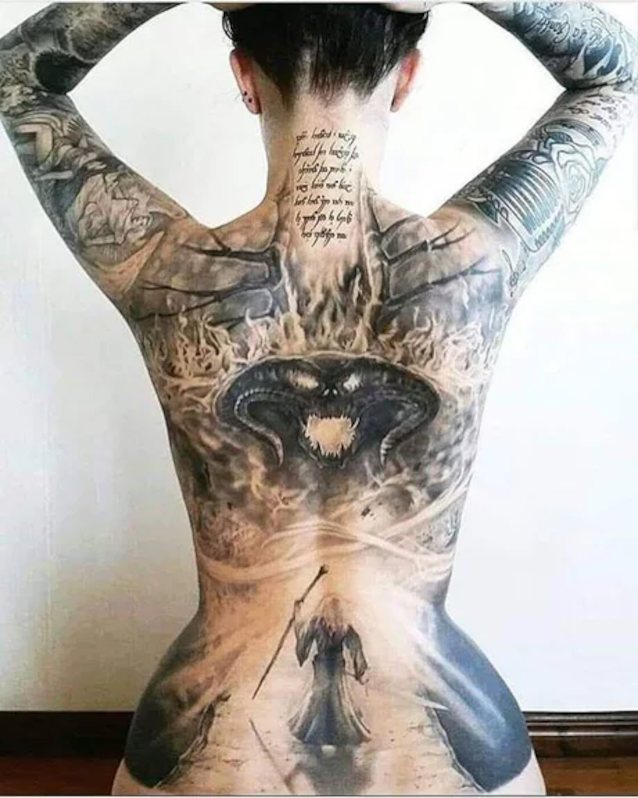 tattoo brunette