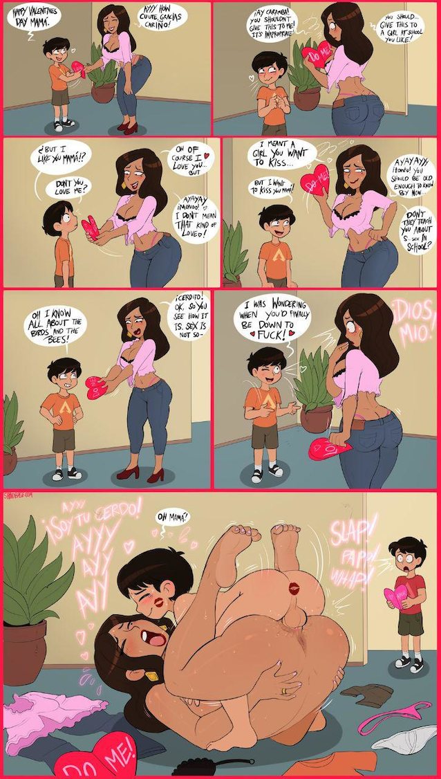 cartoon, mom, son, valentine, incest
