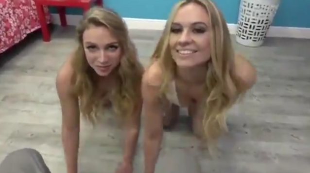 threesome, big tits, blonde