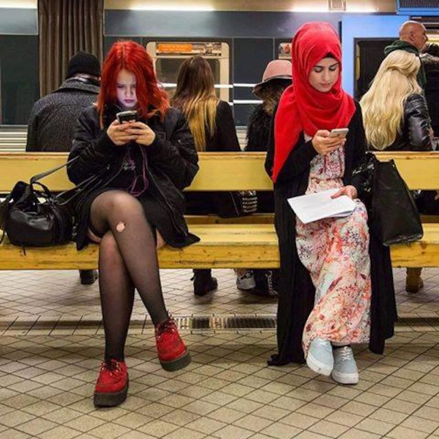 redhead, stockings, userpoint, hijab