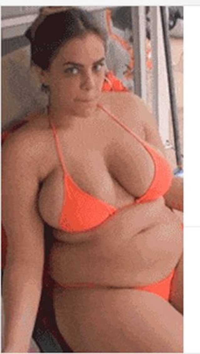 orange kini tits