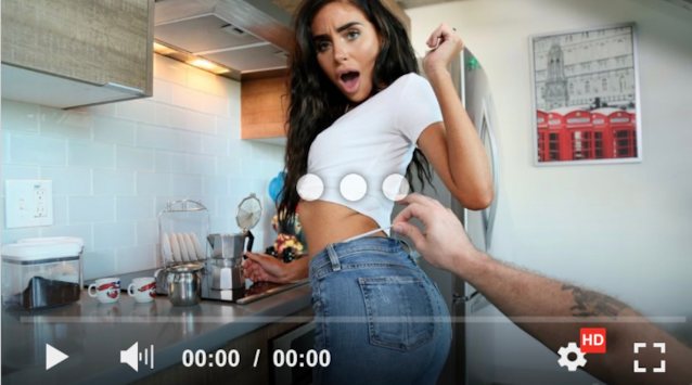 brunette, ass, big ass, jean, kitchen