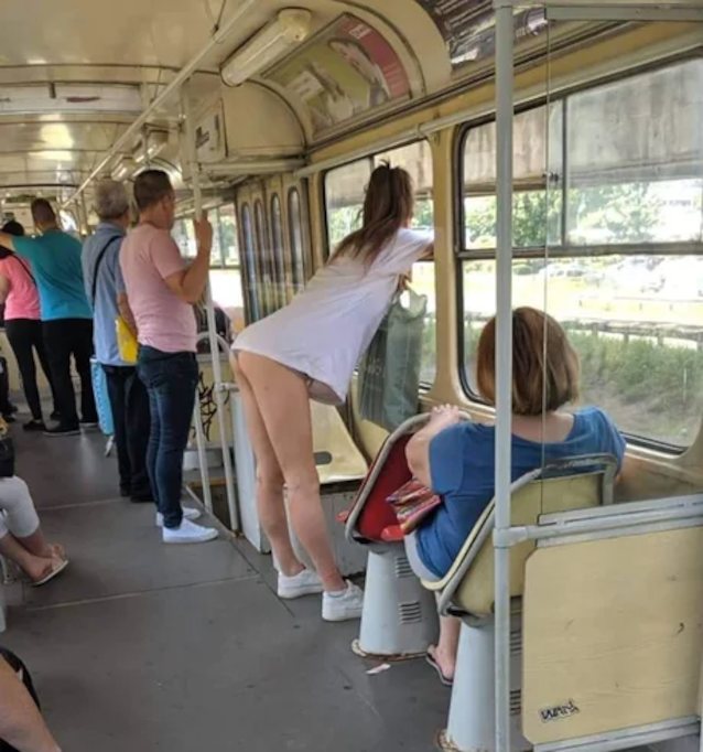 brunette, ass, legs, upskirt, bus
