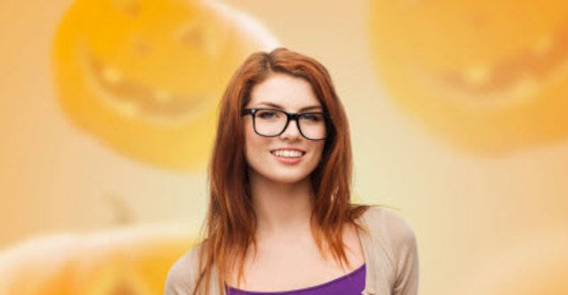 redhead, glasses, model